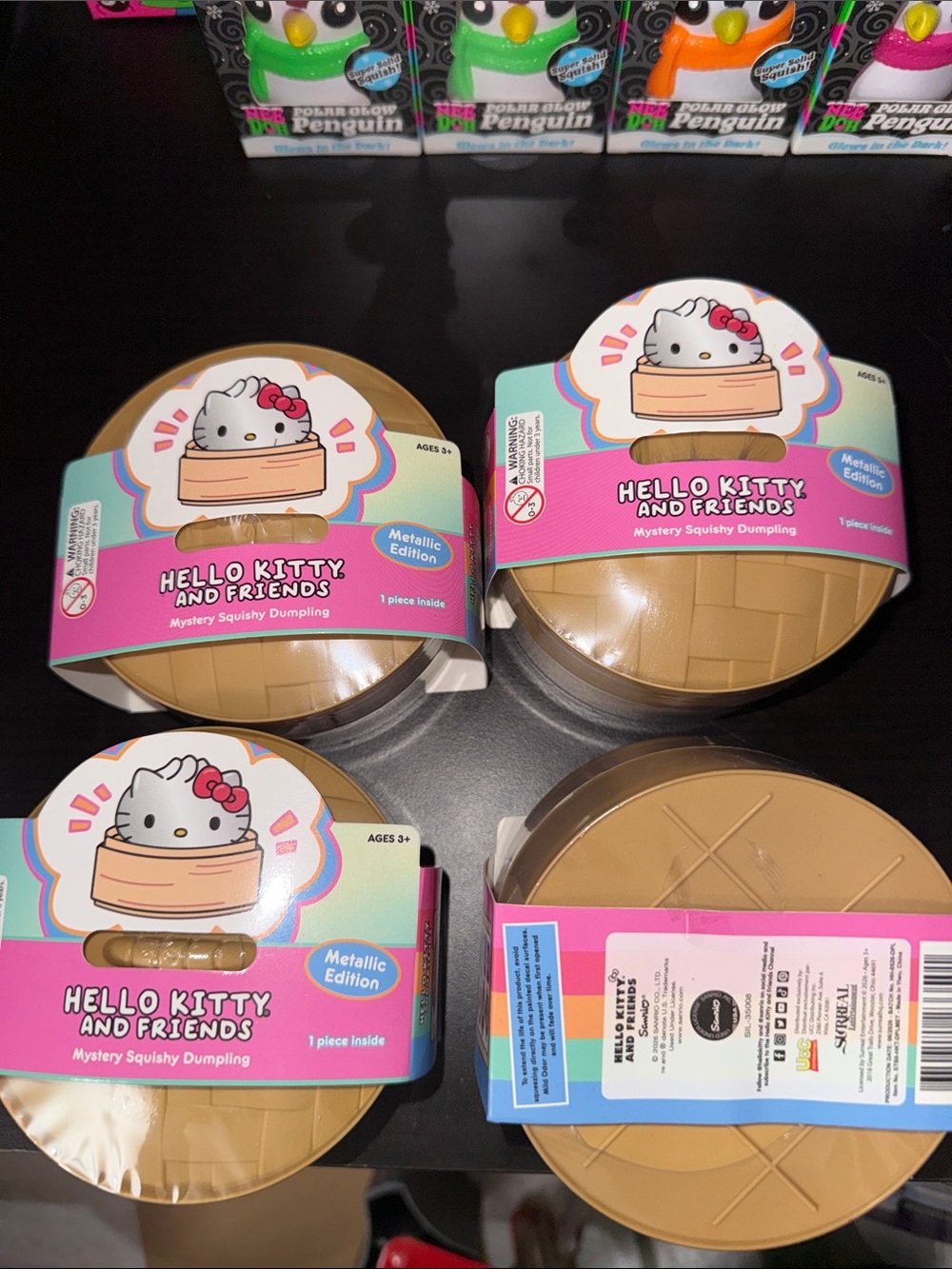 FOUR 4 Hello Kitty Metallic Edition Mystery Squishy Dumplings